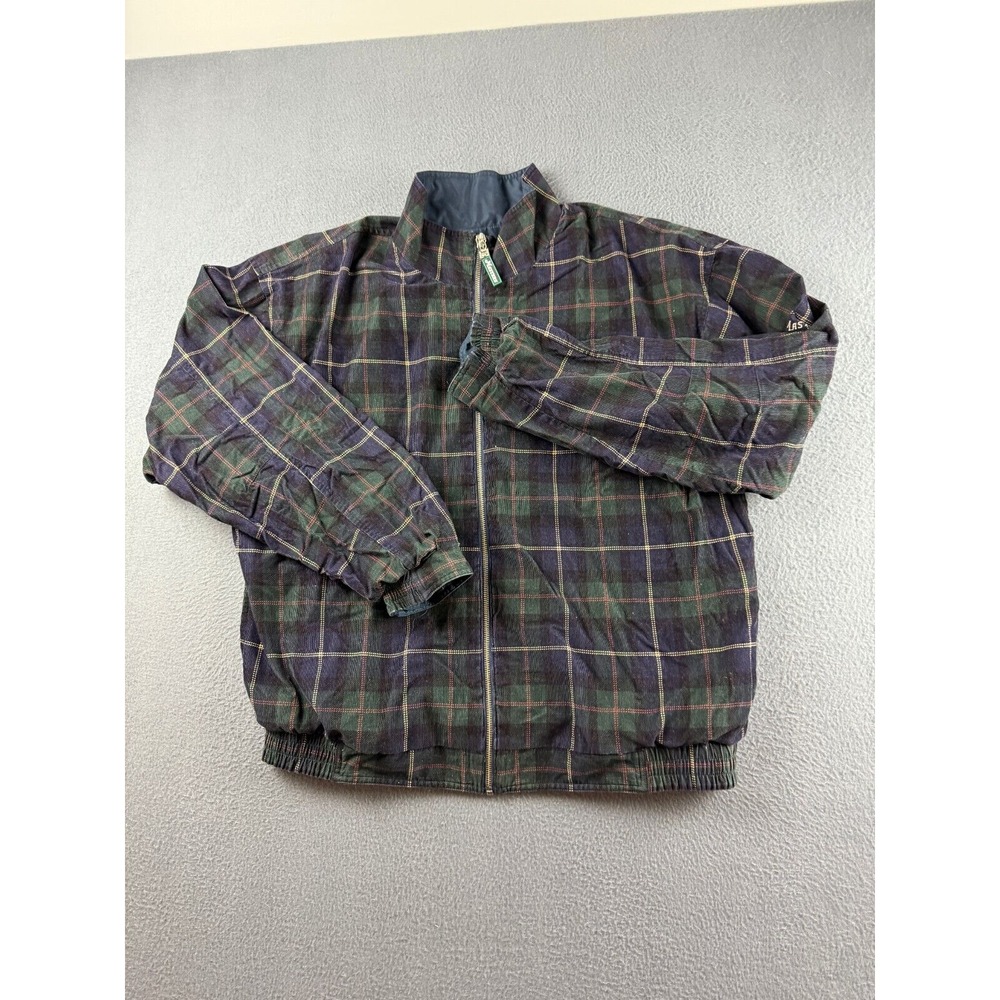 Masters Collection Jacket Men's XL Green Golf Plaid Reversible Hooded‎ Softshell - Picture 2 of 14